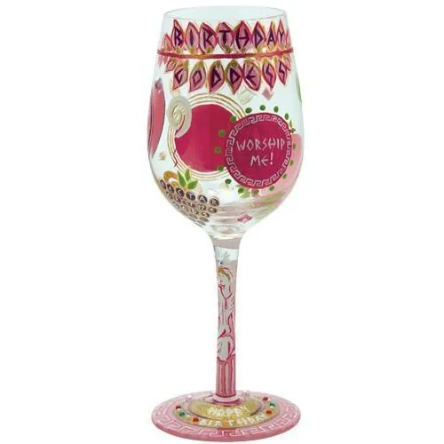Birthday Goddess Wine Glass by Lolita®