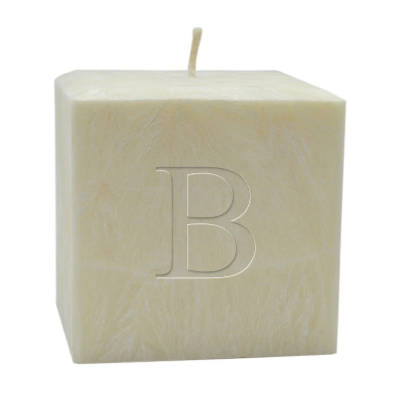 3" Hand Poured Initial Palm Wax Candle - Unscented