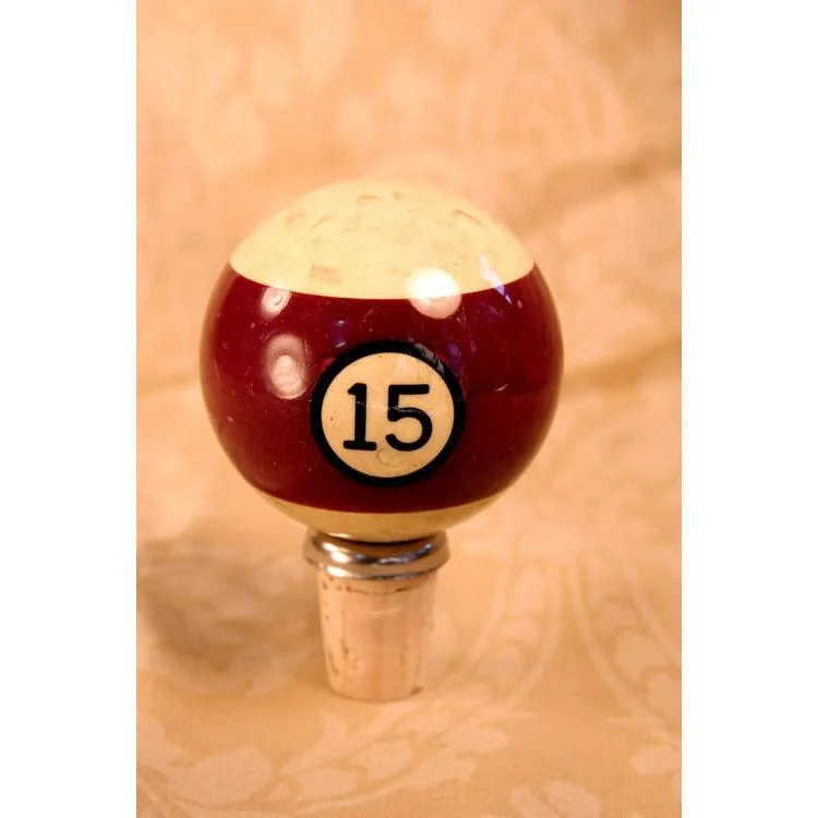 Vintage Pool Ball Wine Bottle Stopper