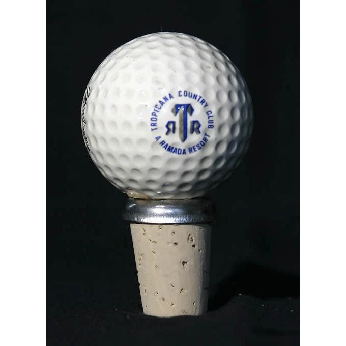 Vintage Golf Ball Wine Bottle Stopper