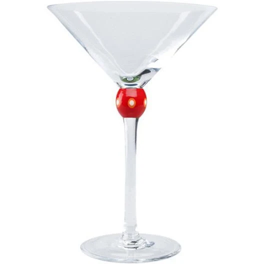 Seeing Red Martini Glass