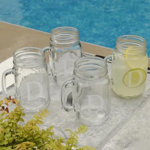 Classic Jar Glass Personalized Set of 4
