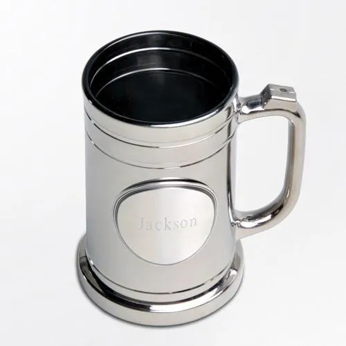 Gunmetal Mug with Pewter Medallion - Personalized