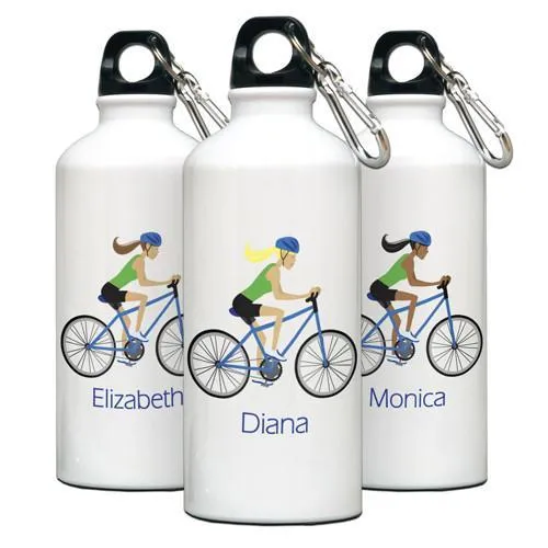 Go Girl Personalized Biking Water Bottle