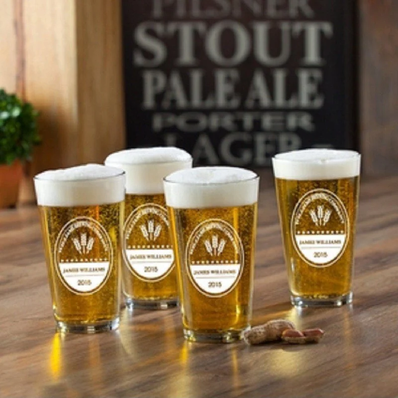 Brewing Company Personalized Pub Glass Set