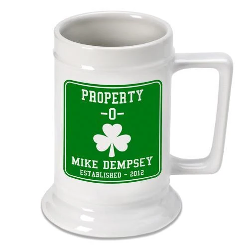Property O Personalized Irish Stein