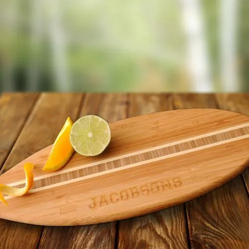 Bamboo Personalized Surfboard Cutting Board