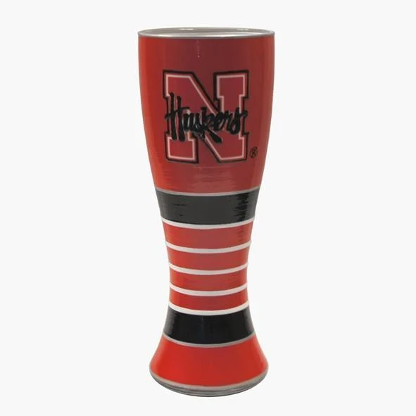 University of Nebraska Artisan Hand Painted Pilsner Glass