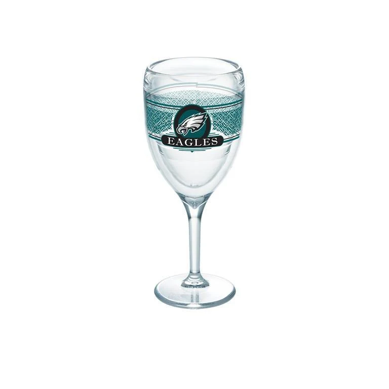 Philadelphia Eagles 9 oz. Tervis Wine Glass - (Set of 2)
