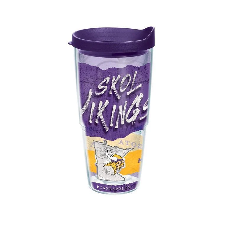 Minnesota Vikings Statement 24 oz. Tervis Tumbler with Lid - (Set of 2)
