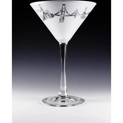 San Francisco Skyline Martini Glass (Set of 2)