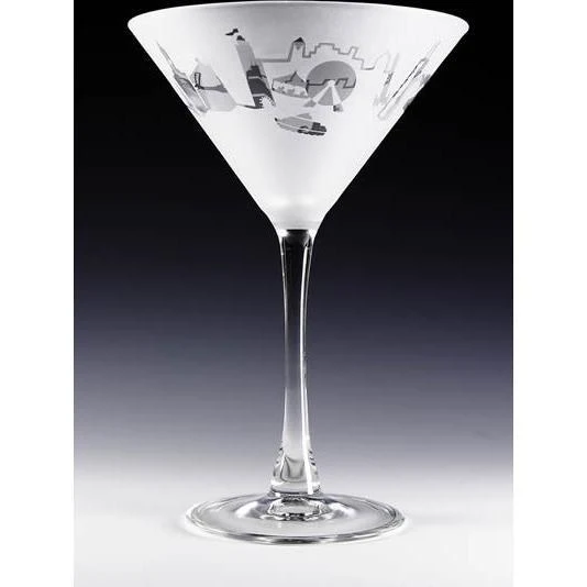 Chicago Skyline Martini Glass (Set of 2)