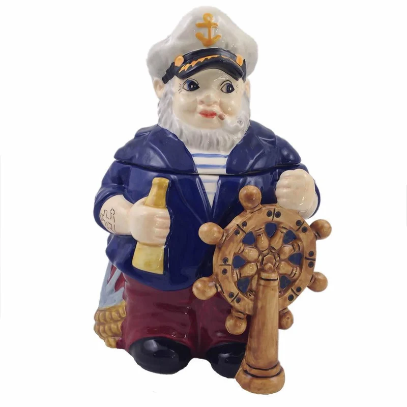 Ceramic Handpainted Captain Cookie Jar