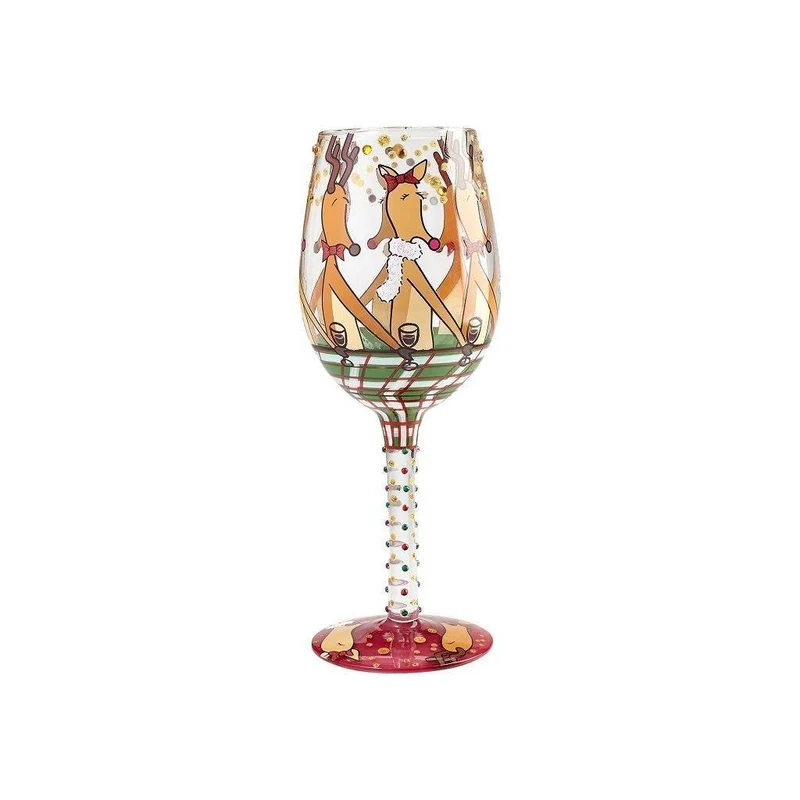 Reindeer Party Wine Glass by Lolita®