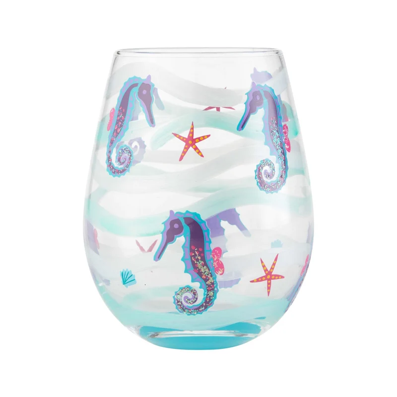 Seahorse Stemless Wine Glass by Lolita®