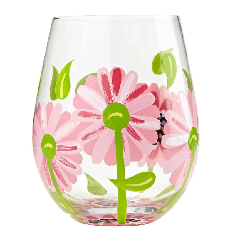 Oops a Daisy Stemless Wine Glass by Lolita®