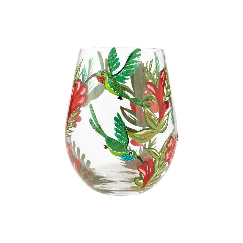 Hummingbird Stemless Wine Glass by Lolita®