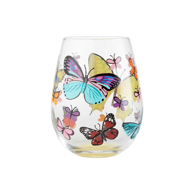 Butterfly Stemless Wine Glass by Lolita®