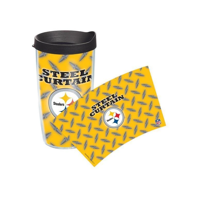 Pittsburgh Steelers Steel Curtain 16 oz. Tervis Tumbler with Lid - (Set of 2)