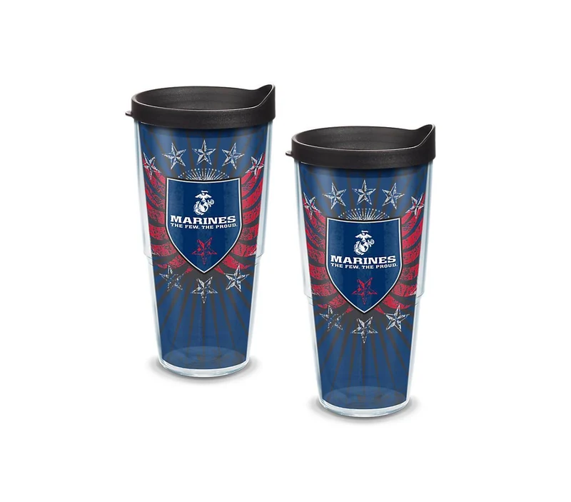 Marine Corps 24 oz. Tervis Tumbler with Lid - (Set of 2)