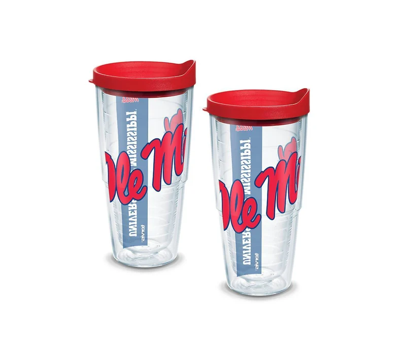 University of Mississippi Colossal 24 oz. Tervis Tumbler with Lid - (Set of 2)