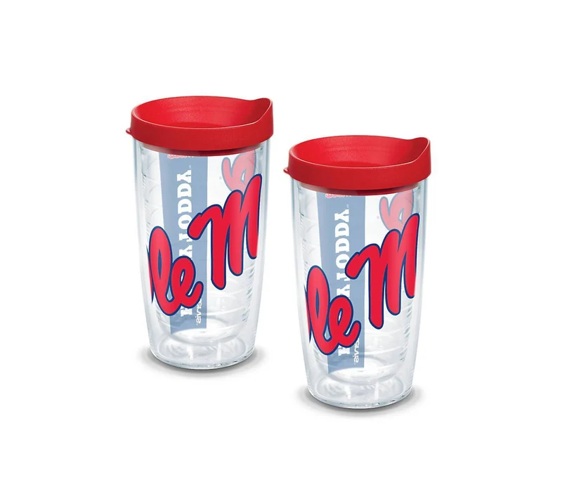 University of Mississippi Colossal 16 oz. Tervis Tumbler with Lid - (Set of 2)