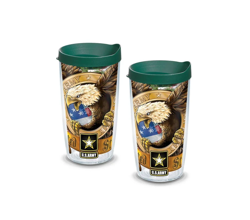 Army Eagle 16 oz. Tervis Tumbler with Lid - (Set of 2)