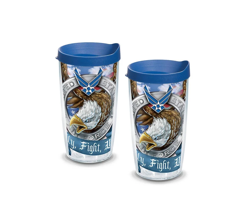 Air Force Eagle 16 oz. Tervis Tumbler with Lid - (Set of 2)