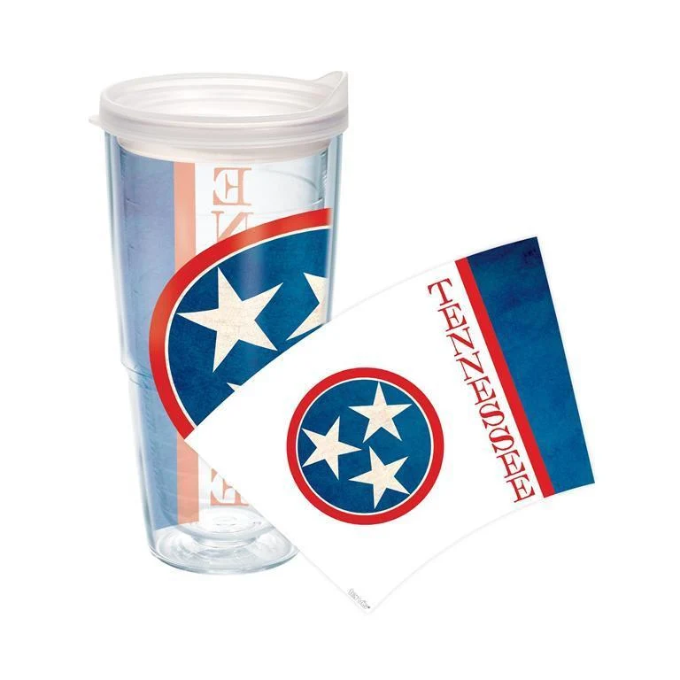 Tennessee Colossal State Flag 24 oz. Tervis Tumbler with Lid - (Set of 2)