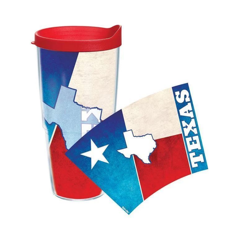 Texas Colossal State Flag 24 oz. Tervis Tumbler with Lid - (Set of 2)