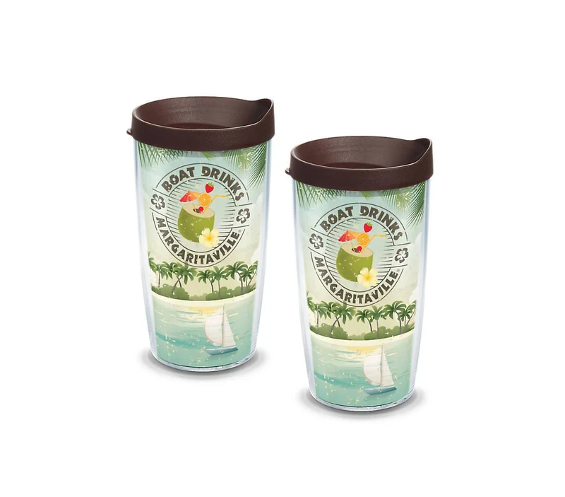 Boat Drinks 16 oz. Tervis Tumbler with Lid - (Set of 2)