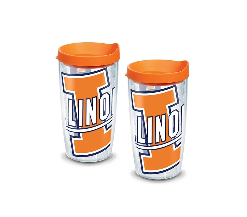 University of Illinois Colossal 16 oz. Tervis Tumbler with Lid - (Set of 2)