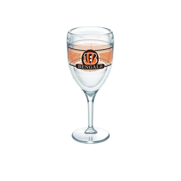 Cincinnati Bengals 9 oz. Tervis Wine Glass - (Set of 2)