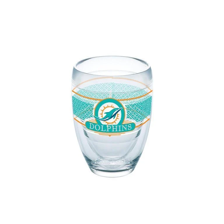 Miami Dolphins 9 oz. Tervis Stemless Wine Glass - (Set of 2)