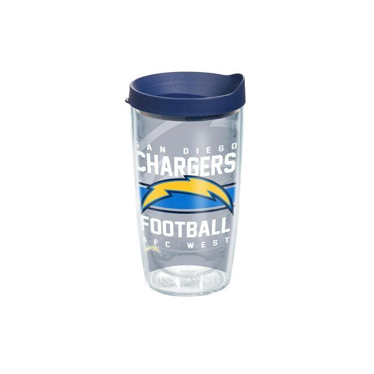 Los Angeles Chargers Gridiron 16 oz. Tervis Tumbler with Lid - (Set of 2)